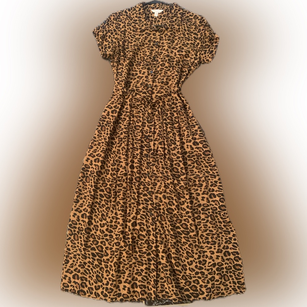 NWOT Leopard print A-line dress